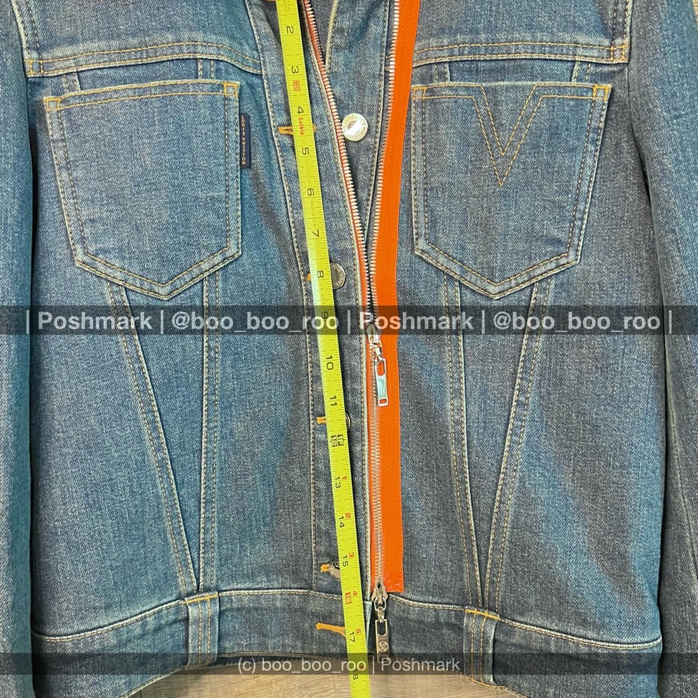 Louis Vuitton Blue Jean Denim Jacket, Silver Hardware, Monogram Patch, Authentic - Picture 9 of 15